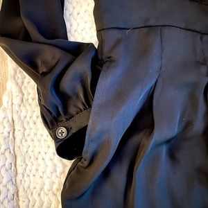 Black-Satin Romper-XL